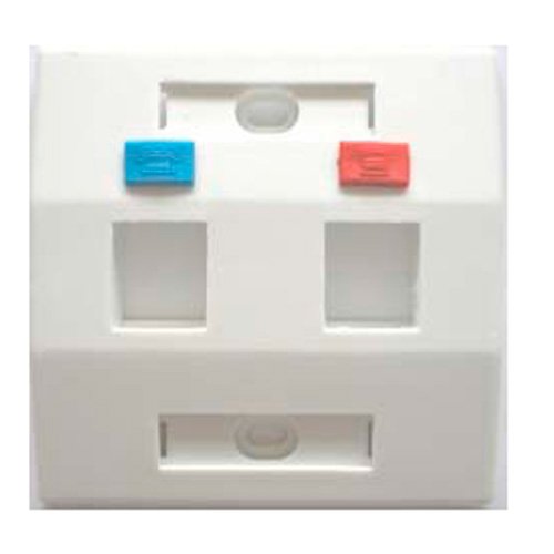 Espelho 3X3″ Sistema X 2 Portas RJ45 ou RJ11 Branco