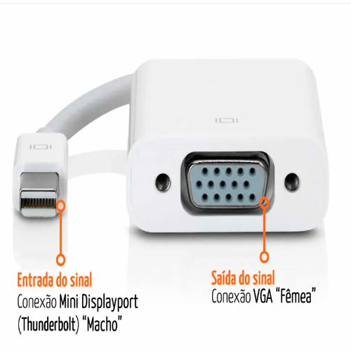 Cabo Adaptador Mini DisplayPort Para  VGA – BR