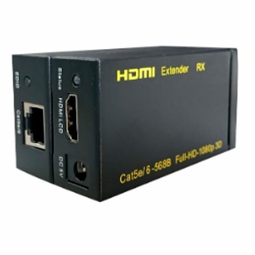 Extensor HDMI X Cabo Ethernet RJ45 Até 60M Com Fonte