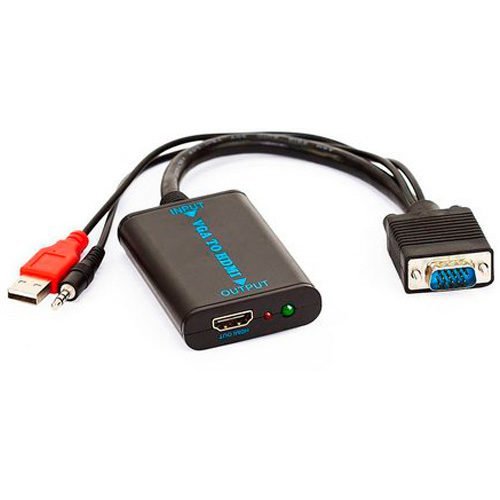 Cabo Conversor VGA X HDMI Macho  Com Áudio USB