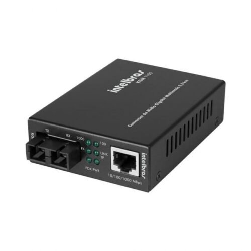KGM 1105 Conversor de Mídia Gigabit 10/100/1000 Mbps Ethernet Multimodo 0,5km  – Intelbras